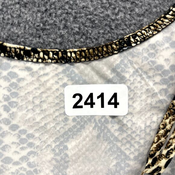 Hera Collection Bodysuit Womens Small Snake Skin Print Sleeveless Snap Celebrity - Picture 14 of 14